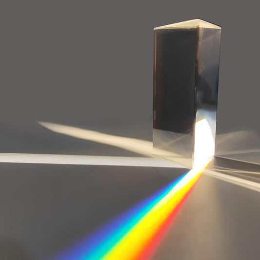 Simple Glass Triangular Prism Teaching Experiment