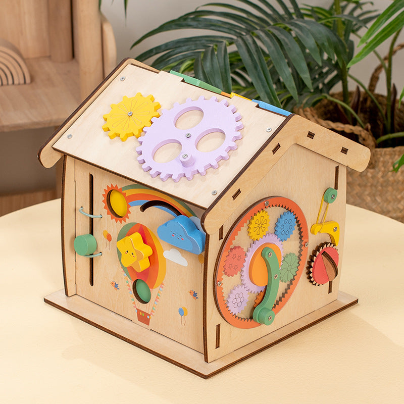 Children's Multi-functional Busy House Educational Building Blocks Toy