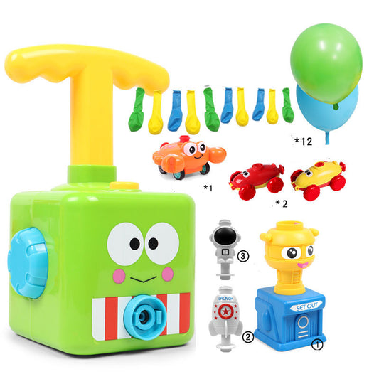 Power Balloon Launch Tower Toy Puzzle Education Inertia Air Power Balloon Car Science Experimen Toy For Children Gift