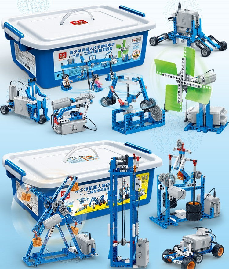 Science And Education Building Blocks Electric Mechanical Gear Set Assembled Teaching Material Toy Set