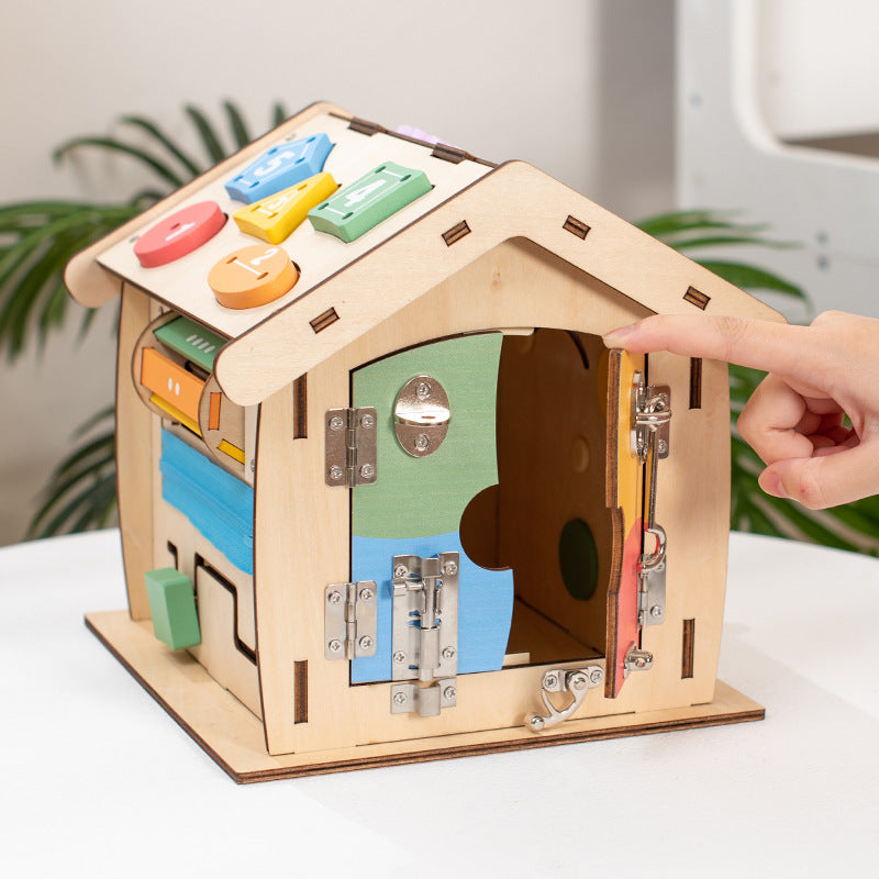 Children's Multi-functional Busy House Educational Building Blocks Toy