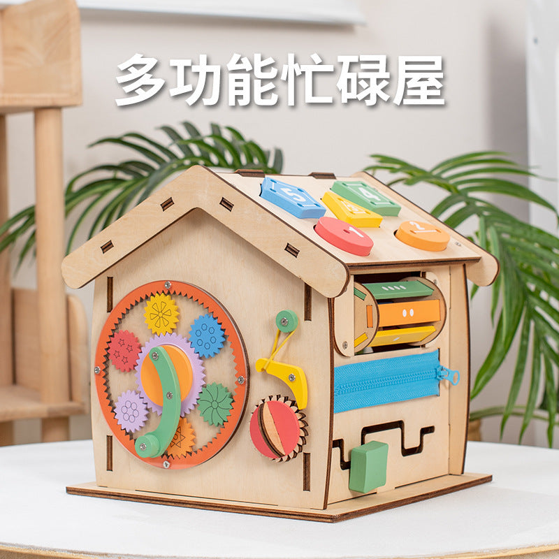 Children's Multi-functional Busy House Educational Building Blocks Toy