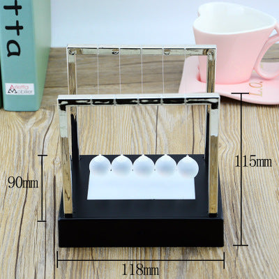 Newtons Cradle Steel Balance Ball Physics Science Pendulum Metal Craft Educational Toy Home Desk Decoration Girl Kids Toy Gift