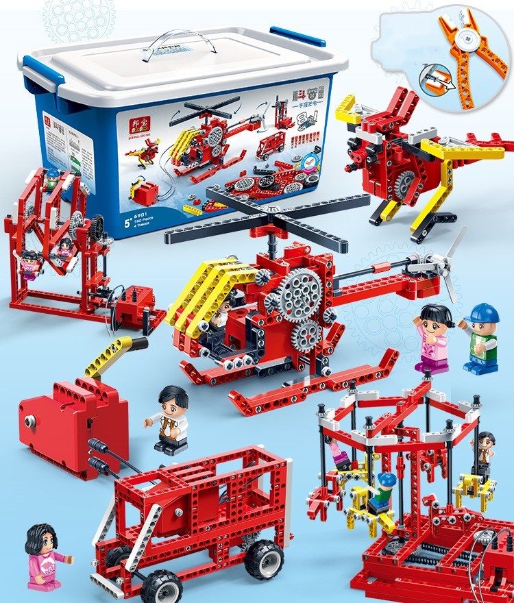 Science And Education Building Blocks Electric Mechanical Gear Set Assembled Teaching Material Toy Set - 2