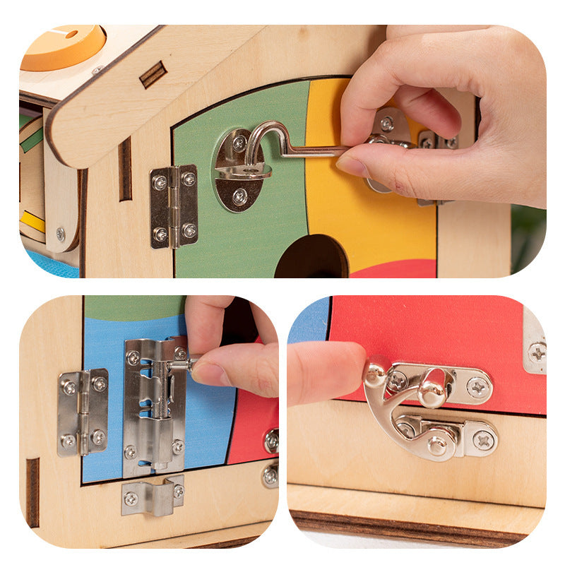 Children's Multi-functional Busy House Educational Building Blocks Toy