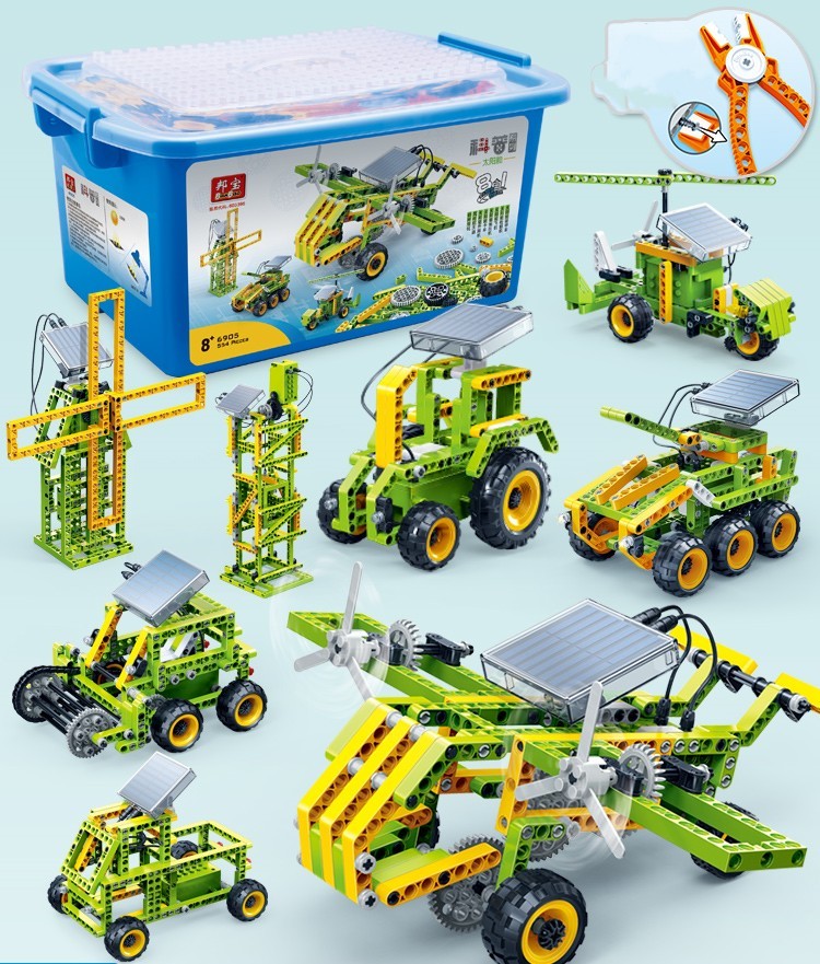 Science And Education Building Blocks Electric Mechanical Gear Set Assembled Teaching Material Toy Set
