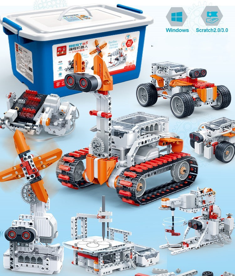 Science And Education Building Blocks Electric Mechanical Gear Set Assembled Teaching Material Toy Set - 2