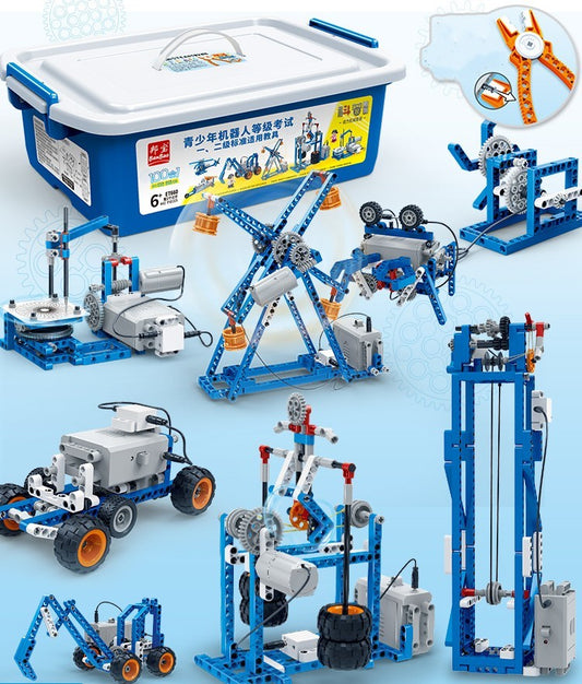 Science And Education Building Blocks Electric Mechanical Gear Set Assembled Teaching Material Toy Set