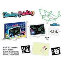 Educational Toy Drawing Pad 3D Magic 8 Light Effects Puzzle Board Sketchpad