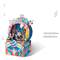 Gift Diy Hand-Assembled Cottage Music Box Ferris Wheel Rotating Music Box Model