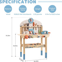 ROBOTIME Workbench Play Set Toddlers Kids Pretend Tool Bench Toy Workshop Toys