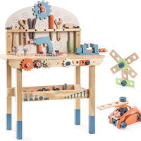 ROBOTIME Workbench Play Set Toddlers Kids Pretend Tool Bench Toy Workshop Toys