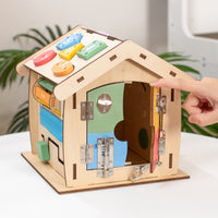 Children's Multi-functional Busy House Educational Building Blocks Toy