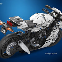 7047 Racing Motorcycle Assembled Building Blocks Boy Model Toy