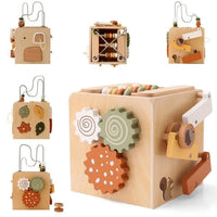 Wooden Five In One Bead Wrapped Multifunctional Treasure Chest