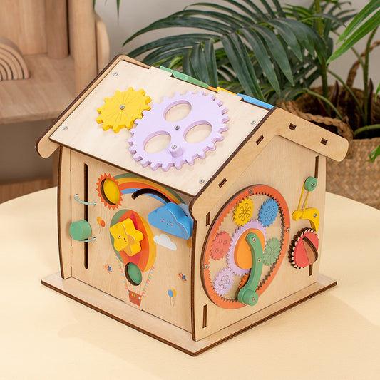 Children's Multi-functional Busy House Educational Building Blocks Toy