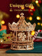 Robotime Rokr 3D Wooden Puzzles Construction Model Kit DIY Music Box Building Kits Rotating - Romantic Carousel