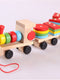 Wooden Train Three-section Tractor Toy Children's Intelligence Puzzle Toys Educational Toys