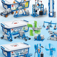 Science And Education Building Blocks Electric Mechanical Gear Set Assembled Teaching Material Toy Set