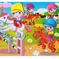 80PCS wooden educational toys educational development baby kids training toys children animal puzzle