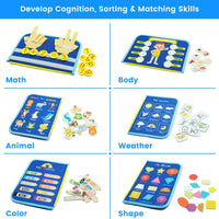 Felt Early Education Learning Board Toy Dressing Children's Busy Board