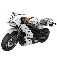 7047 Racing Motorcycle Assembled Building Blocks Boy Model Toy
