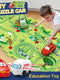 Children Puzzle Electric Railroad Speeder DIY Assembly Electric Car Automatic Rail City Scene Construction Education Toy Gift